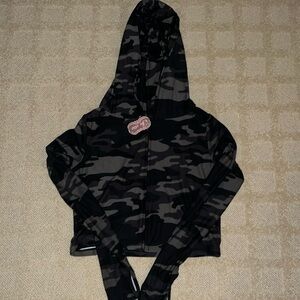 NEW Suzette Cropped Camo Hoodie